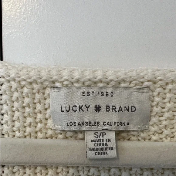 Lucky Brand Cream V-Neck Sweater - Picture 2 of 3